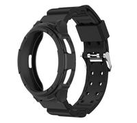 Generico Custodia protettiva con cinturino in silicone per Watch 6 Classic 43mm 47mm, kit di modifica copertura completa, set di cinturini antiurto(WINE RED,Classic 43mm)