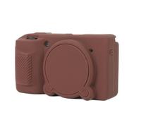 Generico Custodia protettiva in silicone fotocamera per RICOH GR4 resistente agli urti e ai graffi, copertura protettiva completa, custodia morbida con protezione per l'obiettivo, Marrone