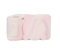 Generico Custodia protettiva in silicone fotocamera per RICOH GR4 resistente agli urti e ai graffi, copertura protettiva completa, custodia morbida con protezione per l'obiettivo, rosa nebbia