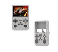 Generico Custodia Protettiva in Silicone per R36S, Antigraffio e Anti-caduta, per Console da Gioco R36S, Portatile, Resistente, in Tinta Unita, con Guscio Morbido. (Grigio)