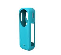 Generico Custodia protettiva per Insta360 X5, protettore del guscio di gomma morbida con copertura del tappo dell'obiettivo della fotocamera in silicone per Insta360 X5 Accessori (Blu)