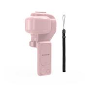 Generico Custodia rigida con coperchio ribaltabile e protezione in plastica per DJI Pocket 4 Pro l'obiettivo e lo schermo della fotocamera (Rosa)