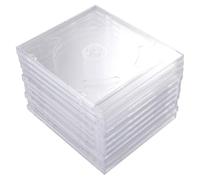 Generico Custodie CD Trasparenti Comode da Trasportare in Plastico 10 Pezzi Scatole Doppie per Custodia Porta CD Portatile per Cd/dvd per Video di Nozze e Diario