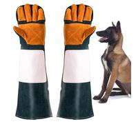 Generico Cut Resistant Gloves - Leather | Animal Handling Glo-ves, Bite Proof Pet Glo-ves Scratch | Multifunctional Padding Cat Washing Gloves for Dog Cat Scratch Falcon Grabbing Reptile