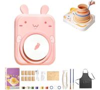 Generico Cute Animal Pottery Wheel Set for Kids, Cute Animal Porcelain Machine, Complete Pottery Painting Kit Arts and Crafts, for Girls Boy Kids Toy (8Clay,03)