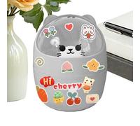 Generico Cute Bear Tiny Trash Can, Desktop Waste Container with Lid, 6.3x4.92 Inches Detachable Mini Bin with Compact Design, ABS Material, Adorable, Office Accessory for Desk, Bedroom
