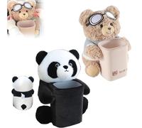 Generico Cute Bear Tissue Holder and Trash Can, 2 in 1 Car Tissue Box and Trash Can, Multifunctional Animal Paper Box for Car and Home