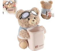 Generico Cute Bear Tissue Holder and Trash Can, 2 in 1 Car Tissue Box and Trash Can, Multifunctional Animal Paper Box for Car and Home