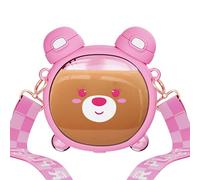 Generico Cute Bear Water Bottle - Silicone 750ml | Leak-Proof Cartoon Straw Cup With Adjustable Strap | Kawaii Bear Drinking Bottle For School, Travel, Outdoor, Kids, Teens, Adults