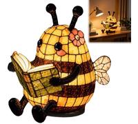 Generico Cute Bee Reading Light, Warm Glow Bee Statue Nightlight, 3D Animal Table Lamp, Indoor Reading Books Nightlight for Book Lover Gifts