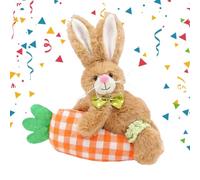 Generico Cute Bunny Plush Toy, Soft Cartoon Stuffed Animal, Decorative Easter Rabbit With Carrot For Kids, Teens And Adults, Home Room Decor, Huggable Companion For Holidays And Parties