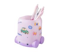 Generico Cute Car Design Pen Holder Stand, 9x7x11cm PP Pen Holders for Desk, Multi-Functional Container, Decorative Organizer for Writing Tools, School Supplies