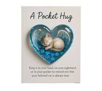 Generico Cute Cat Card Gift - Heart Design Motivational Token Ornament, Uplifting Message Decor | thoughtful comfort reminder item for women teens girls family festive sympathy encouragement sharing