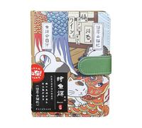 Generico Cute Cat Pattern Undated Diary Notebook Magnetic Journal for Use | Paper Design System, Compact Portable Structure Feature, Daily Writing Organization Function, School Office