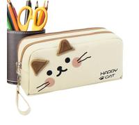 Generico Cute Cat Pencil Case, Children Pencil Storage Case, Cute Cat Pencil Case Large Capacity for Girls, Cat Pen Bags with Compartments, Pencil Pouch Stationery Organizer for Office College School