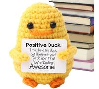 Generico Cute Crocheting Doll - 2.95x1.97x1.97 Inches Crochet Duck Doll | Soft Emotional Support Knitting Duck Toy, Handmade Pocket Knitted Toy For Table, Bookshelf, Living Room, Bedroom