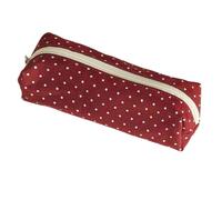 Generico Cute Dot Pencil Case - Retro Canvas Cosmetic Pouch | Vintage