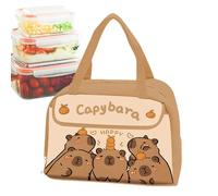 Generico Cute Lunch Bag, Thermal Leak Proof Tote, Food Storage, Portable Travel Cooler with Capybara Pattern for School Work Picnic Beach Kids Girls Boys Adults Teen Toddler Men, 29x23.5x15.5cm