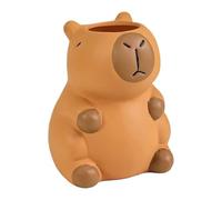 Generico Cute Pen Holder - Capybara Animal Cartoon Storage Ornament for Toothbrush, Bookmark, Hairclip, Stationery, Vanity, Kitchen Utensils, or Dorm Desk Organizer, 3.54x3.54x4.33 inches