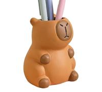 Generico Cute Pen Holder, Capybara Desk Organizer, 3.54x3.54in Cartoon Animal Container, Multifunctional Storage Design, Authentic Resin Material for Dorm, Vanity, Kitchen, Stationery, Display