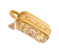 Generico Cute Pencil Case, Animal Pen Pouch, Adorable Case Bag Large Capacity 8.5 Inches, Compact Lightweight, Aesthetic Stationery Organizer for Children, Girls, Kids Teen, Yellow Brown