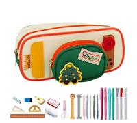 Generico Cute Pencil Case, Cartoon Pencil Pouch, Large Capacity Storage Bag, Stationery Organizer, 8.66x4.13x2.17 inches Pen Holder for School Supplies, Kids Women Teachers Travel Use