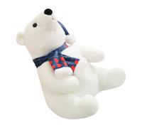 Generico Cute Plush Animal Christmas Toy - Stuffed Polar Bear Plush, Cuddly Polar Bear Wearing Scarf, PolarS BearS Stuffed Animal For Kids Girls Sofa Bedside Living Room Bedroom Nursery Home Holiday