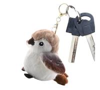 Generico Cute Realistic Bird Keychain - Lively Sparrow Plush Toy Pendant | Soft Stuffed Animal Bag Charm, Car Decoration & Backpack Accessory For Kids