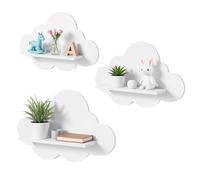 Generico Cute Shelves for Wall | 3 Pieces Floating Storage Display - Cloud-Shaped Modern Wall Shelves | for Kid's Room Nursery Kitchen Workplace Dorm Book Plant Doll Perfume Vanity