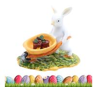 Generico Cute Small Spring, Statue Easter Bunny, Figurines Mini Resin, Animals Bunny Decor, For Home Nursery, Table Bookshelf Entryway, Doll House Outdoor Garden Miniature Landscape Ornament