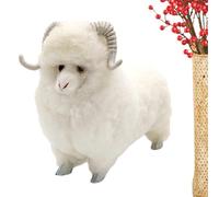 Generico Cute Stuffed Animal - Realistic Sheep Toy | 14x12x7cm Sheep Plush for Hugging, Fabric Lamb for Bedroom Shelf, Sheep's Toy, Indoor Plush Lambs with Cuddly Texture for Sleeping