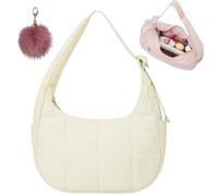 Generico Cute Waterproof Nylon Shoulder Bags, Quilted Handbag with Adjustable Shoulder Strap, Small Lightweight Hobo Handbag