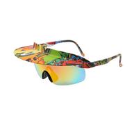 Generico Cycling Sunglasses, Sports Visor, Mirrored Frame, Uv Protection Lens, Lightweight Wraparound Design, for Running Hiking Fishing Driving Golfing Outdoor Use, 6.7x2.17 Inches
