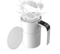 Generico Da Caffè Automescolante,da Caffè Intelligente Portatile Ricaricabile con Display della Temperatura - Bicchiere Frullatore per Bevande Rotante,per Bevande al Latte Cacao Tè Cioccolata