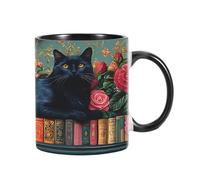 Generico Da Caffè - Bicchieri In Ceramica Resistente Al Calore | Libreria Colorata Design Scaffale Per Tè, Caffè, Latte, D'acqua | Regalo Per Gli Amanti Degli Animali, Scrittori