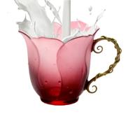 Generico da caffè - con petalo con manico di vite fatta a mano, bottiglia di | Decorazioni per la casa - Per Home Cafe Acqua Birra Succo Tè Cocktail Bere Adatto a donne, amici,
