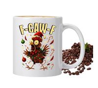 Generico da caffè con pollo - Novità in ceramica da 350 ml, divertente design a forma di gallo, taza per bevande calde e fredde | Bicchieri da 15 once per caffè, vino, succhi di frutta, birra, lat