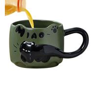 Generico Da Caffè - Da Tè Con Gatto | Da Colazione Impilabile | Per Bere Caffè In Ceramica Decorativa Carina Da 380 Ml | Tazze Da Latte Impilate | Tazze Divertenti In Ceramica Per Carto