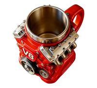 Generico da Caffè da Viaggio,In Acciaio Inossidabile Design Motore - Mug Da Caffè Motore Retrò,Per Uomo Marito Appassionati Di Auto Compleanno Casa Tè Vino Whiskey Bevande