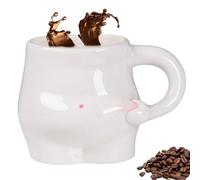 Generico da caffè dal ventre paffuto - carina fatta a mano in ceramica da 12,5 cm da 320 ml, divertente taza da colazione originale, tazzada caffè in ceramica | Regalo per la casa, l'uff