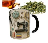 Generico Da Caffè | Design A Tema Cucina Per Beveraggi Latte Ceramica,Da Caffè Con Il Design Di Una Macchina Da Cucire | Per Cioccolata Vino Birra Casa Regalo Compleanno