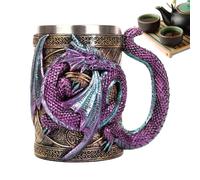 Generico Da Caffè Drago | Coppe da Birra 3D Gotico | Bicchiere in Acciaio Inossidabile da 568ml per Temi Fantasy, Ideale per Feste a Tema e Regalo Originale per Appassionati di Draghi