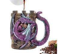 Generico Da Caffè Drago - Coppe da Birra 3D Gotico - Bicchiere in Acciaio Inossidabile da 568ml per Temi Fantasy, Ideale per Feste a Tema e Regalo Originale per Appassionati di Draghi