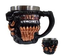 Generico Da Caffè Engine - Isolante A Doppia Parete In Acciaio Inossidabile V12 Da 300 Ml | Da Caffè Meccanica | Per Giardino All'aperto Golf Picnic Campeggio Festa Whisky Inverno Casa