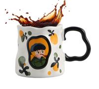 Generico Da Caffè In Ceramica | 380ml Ceramica Divertenti per la Scrivania,Da Caffè Divertente Con Dipinti Famosi | Per Donne e Uomini, Bevande, Casa, Ufficio, Scuola, Dormitorio,