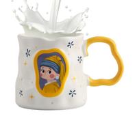 Generico Da Caffè In Ceramica | In Ceramica Resistente Al Calore, Decorazione Estetica Per Scrivania,Da Caffè Divertente Con Dipinti Famosi | Regalo per Lui Uomini Casa Ufficio Tè Compleanno Festa