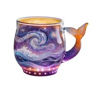 Generico Da Caffè In - Design Estetico A Coda Di | Bicchieri Trasparenti Per Tazze Da Caffè | Elegante In Per Bevande Calde E Fredde | Ideale Per Latte, Succhi, Acqua, Casa, Uffi