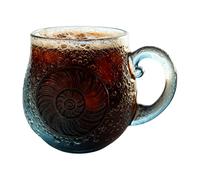 Generico Da Caffè In Onda | Bicchiere Soffiato A Mano,Per Bere Con Manico | per Succo Bibite Latte Studio Pranzo Insegnanti Studenti Ufficio Cucina Hotel Compleanno Casa Spiaggia