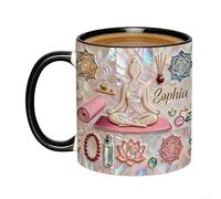 Generico da Caffè Mindfulness,330ml Stoviglie in Ceramica Yoga Originale - Mug da caffè divertente,per Picnic Gite Invernali, Acqua, Campeggio, Tè, Escursionismo, Gioco, Festa, Whiskey