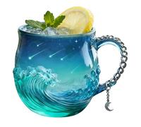 Generico da Caffè Onda di,414 ml Tazze per Bevande Soffiate a Mano - Costiera Per Cioccolata Calda - per Succo Latte Studio Insegnanti Studenti Ufficio Ristorante Cucina Hotel Compleanno